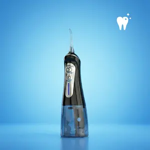 Water Flosser Professional Oral Irrigator, Wireless Dental Cleaner Teeth Cleansing with 6 Modes 4 Nozzles, IPX7 Waterproof 320ML Teeth Cleaning Kit, USB Rechargeable Portable for Home Travel Braces & Plaque Removal