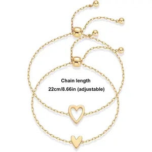 Valentines Couple Bracelet Set Matching Heart Adjustable Stainless Steel Accessories fashionable affordable Day  Collarbone Chain Daily Bible Verse Tiger Eye Stone Crystal jade good luck daughter style  gold-plated cross necklace energy magnet