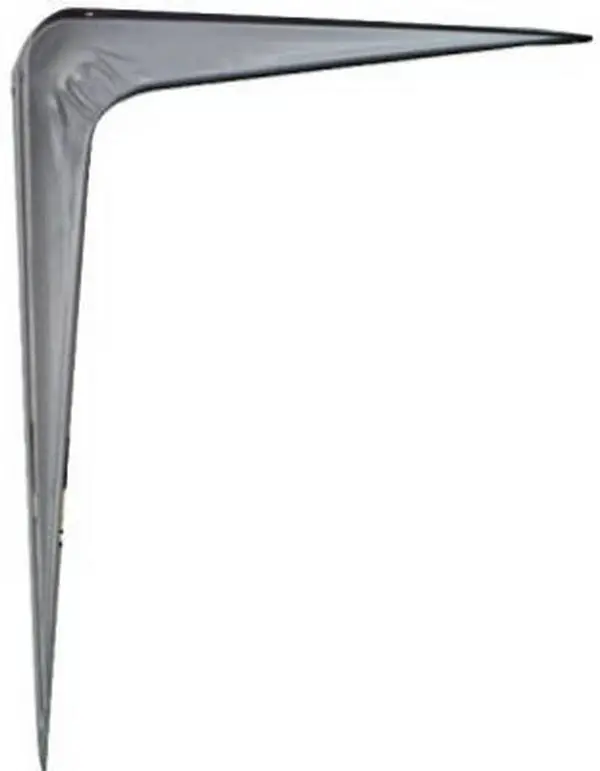 N172-619 Steel Shelf Bracket - 12x14 in, Gray Shelf Support
