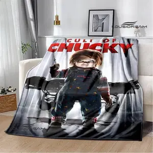 Horror movie Cult of Chucky Flange Warm blanket Soft and comfortable blanket picnic bed linings birthday gift
