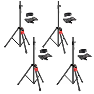 5 Core Speaker Stand 4Pcs Height Adjustable PA DJ Tripod Studio Monitor Stands w 35mm Compatible