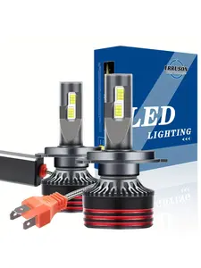 Erruson 2pcs Upgrade 9005/HB3 9006/HB4 H7 H11 H4 H1 Car LED Headlight Bulbs High Low Beam 480W 90000LM 500% Brighter 6000K Plug-N-Play Fan