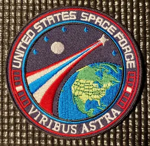 Eeuu Espacio Force Parche - Viribus Astra - 3 Dimetro