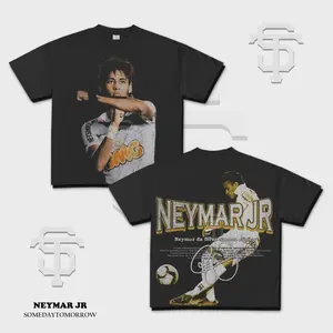 Neymar TShirt, Soccer Fan Shirt, Neymar Fan Merchandise, Football Tee, Sports Gift, Neymar Gift, Graphic Tee Oversized Heavyweight Cotton Tshirt , Gift For Him