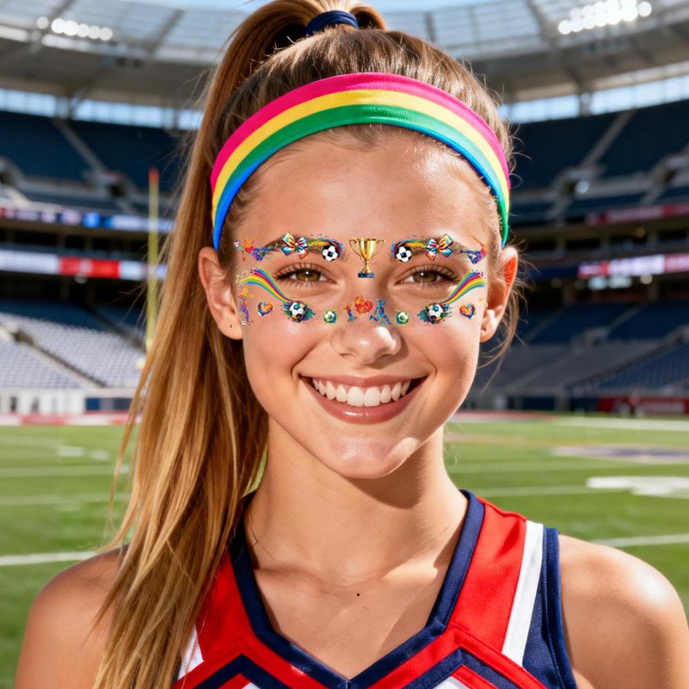 Cross-border supply World Cup football tattoo stickers, temporary face tattoo stickers for fans and cheerleaders to support the event