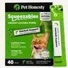 Pet Honesty Squeezables Hairball Support Lickable Supplement for Cats, 40 Pouches