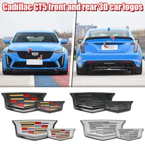 Cadillac Ct5 Car 3D Front & Rear Emblem Badge, Trunk Tail Decoration Sticker, Engine Hood Identifier Decal, Car Decor Accessories
