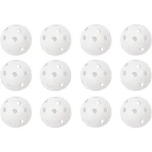 Champion Sports 9" Hollow Plastic Baseballs - Athletic Baseball Equipment - Practice Baseballs Plastic Hollow - Regulation Size Balls - Fun for All Ages - Lightweight/Durable - Pack of 12