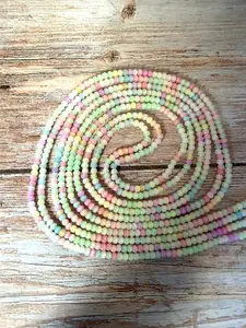 Cotton Candy Glow Waist Beads - Colorful Beads for Waist Decor