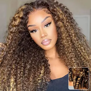 [New In] Asteria Hair Burmese Curly P4/27 Highlight Ready To Go Glueless Wig Pre Cut Lace Human Hair Wig 7×4 Lace No Shedding No Tangle Adjustable Wig