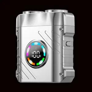 Electric Shaver - Magnetic Dual Blades Curved Blade Mesh Waterproof Skin-Friendly Washable Rechargeable High-Speed Motor with Long-Lasting Battery Compact Portable Facial Matte Smooth