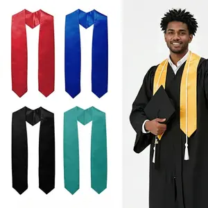 Plain Graduation Stole for Adults, Satin Blank Graduation Sash Class of High School & College