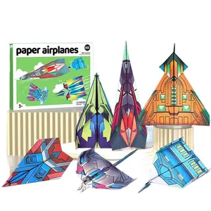 Kids Toys Gift Set 3D Colorful Paper Folding Plane Educational Craft Kit for Kindergarten Children