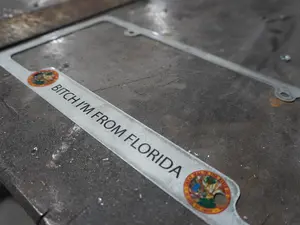 B*tch I'm From Florida License Plate Frame - 100% Made in the USA!