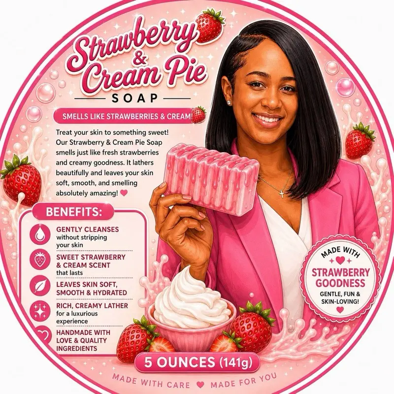 STRAWBERRY & CREAM PIE SOAP