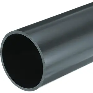3.5 Inch PVC Rigid Round Pipe Tubing, 81.4mm ID 90mm OD 20cm/8" Length Dark Grey High Impact Tubing for Water Pipe Crafts Hardware