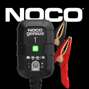 NOCO GENIUS1 1A Smart Battery Charger, 6V and 12V, Battery Maintainer, Trickle Charger and Desulfator NOCO GENIUS1 1A Smart Battery Charger, 6V and 12V, Battery Maintainer, Trickle Charger and Desulfator