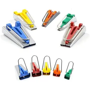 Fabric Bias Tape Maker Tool, 5in1, Sewing Quilting, 6mm 9mm 12mm 18mm 25mm, Multicolour, Tape Maker Tool Set