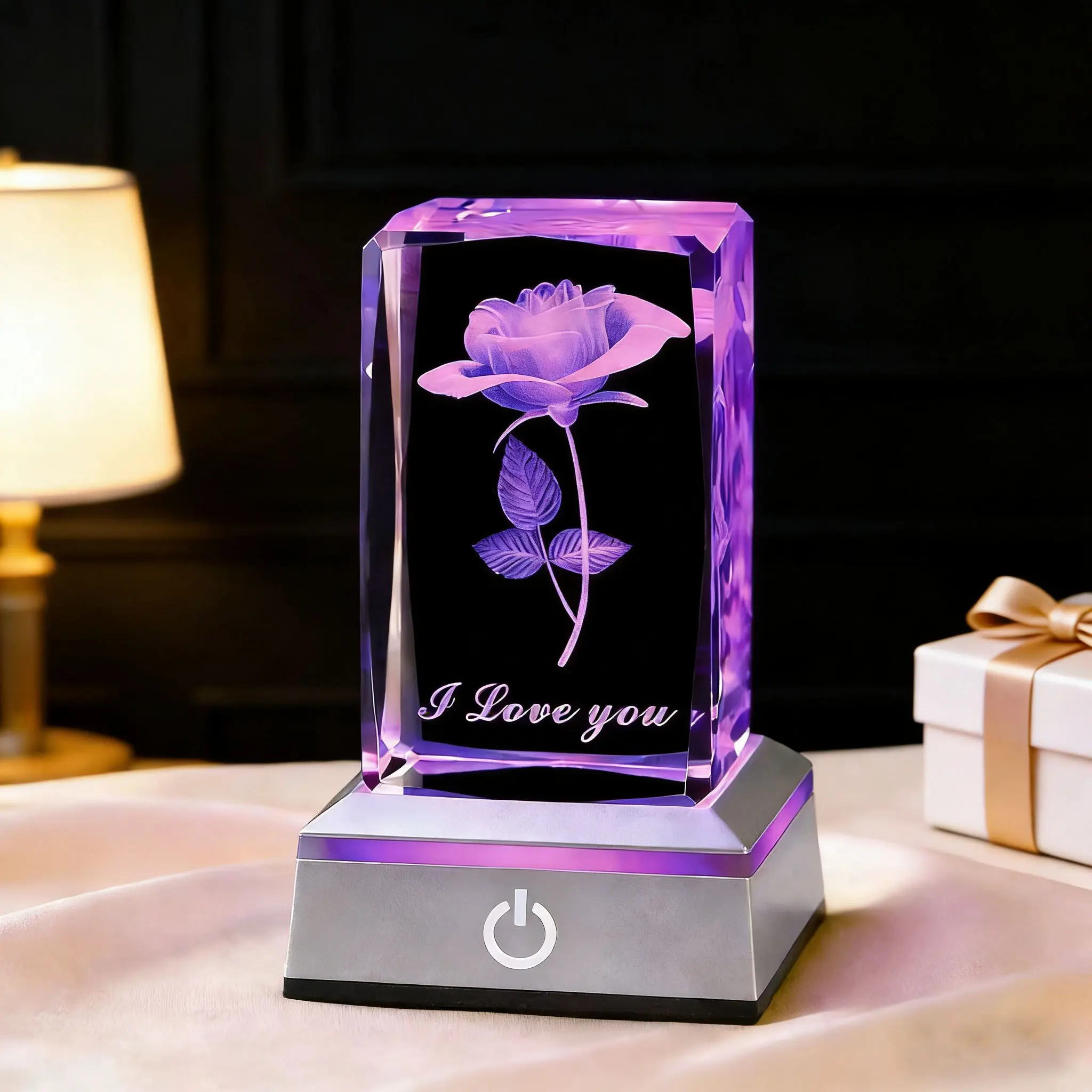 3D Rose Series Crystal Multicolor Décor Collectibles, Classic Romantic Creative Gifts for Women-Valentine's Day,Mother's Day,Birthday,Christmas,Memorable Dates luxury valentines Gifts for Her,Girlfriend,Lover,Friendship Perfect Surprise Idea