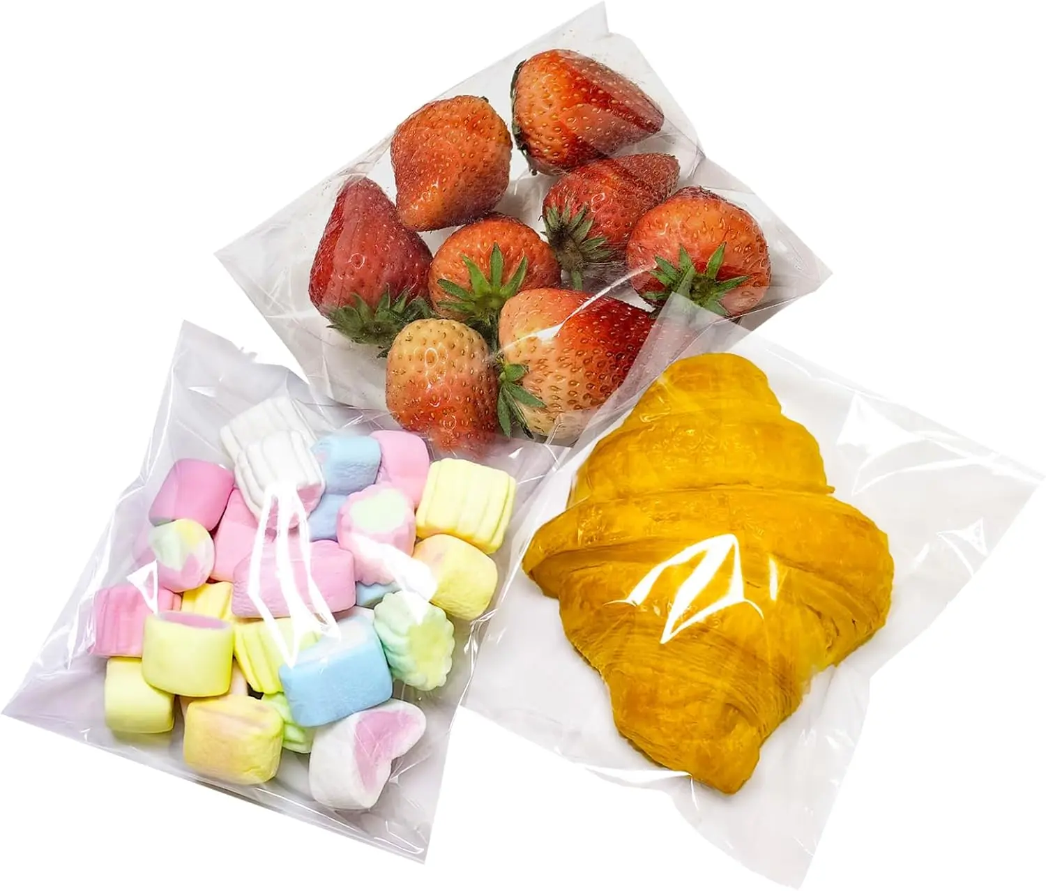 5x7 Inches Self Sealing Cookie Bags, 100 count Clear Plastic Resealable Cellophane Bags for Packaging Candy  Goodie Favors and Cookies  Giving - Self Adhesive Wrappers