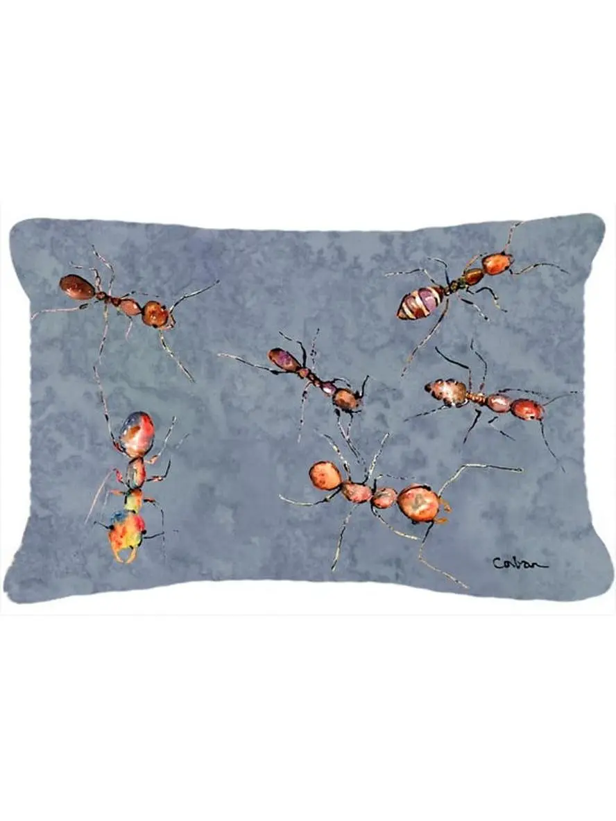Carolines Treasures 8880PW1216 Durable 12x16 In. Ants-Themed Indoor-Outdoor Fabric Decorative Pillow