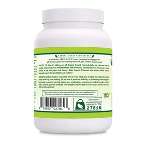 Herbal Secrets USDA Organic Ground Flaxseeds Supplement | 14 G per Serving | 2 Lb (907 G) | Non-GMO | Gluten-Free | Made in USA