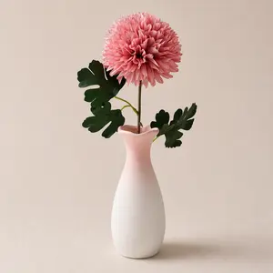 3 PCS  3 Flower Heads Artificial Deep Pink Hydrangea Flowers for Home Decor Realistic Fake Hydrangea with Flexible Stems Perfect for Interior Design