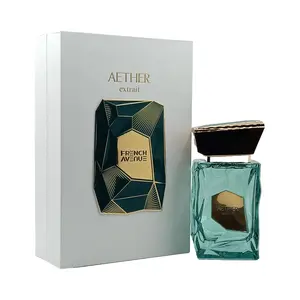Fragrance World French Avenue Aether Extrait de Parfum Unisex 3.4 Fl Oz 100ml - Elegant Blue Glass Bottle