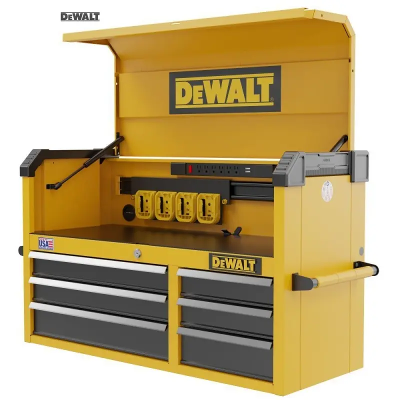 Dewalt Tools  41 in. 6 Drawer Tool Chest, Black & Yellow, 6-Drawer Storage, Easy Access Drawers, Drawer Tool Box, Tool Storage Kit