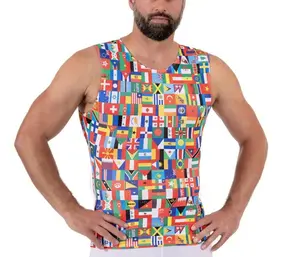 Insta Slim Big and Tall Flag Activewear Sleeveless Crewneck 5TAT0N1BT