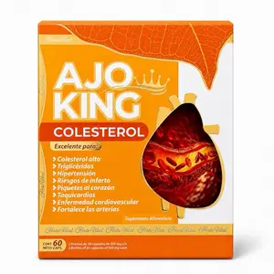 Ajo King Cholesterol Support Capsules – Garlic Extract Supplement for Heart Health, Healthy Cholesterol & Blood Flow – 60 Capsules