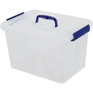 12 Quart Latching Box with Lid, Clear Tote, 1 Pack