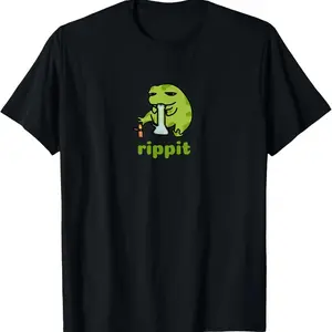25 Cotton Unisex Rippit Stoner Frog  Weed, Marijuana Smoker, Cannabis 420 T-Shirt