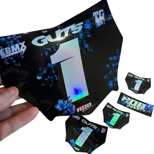 MotoCutz Plate Decal — Blue Cherry Blossom