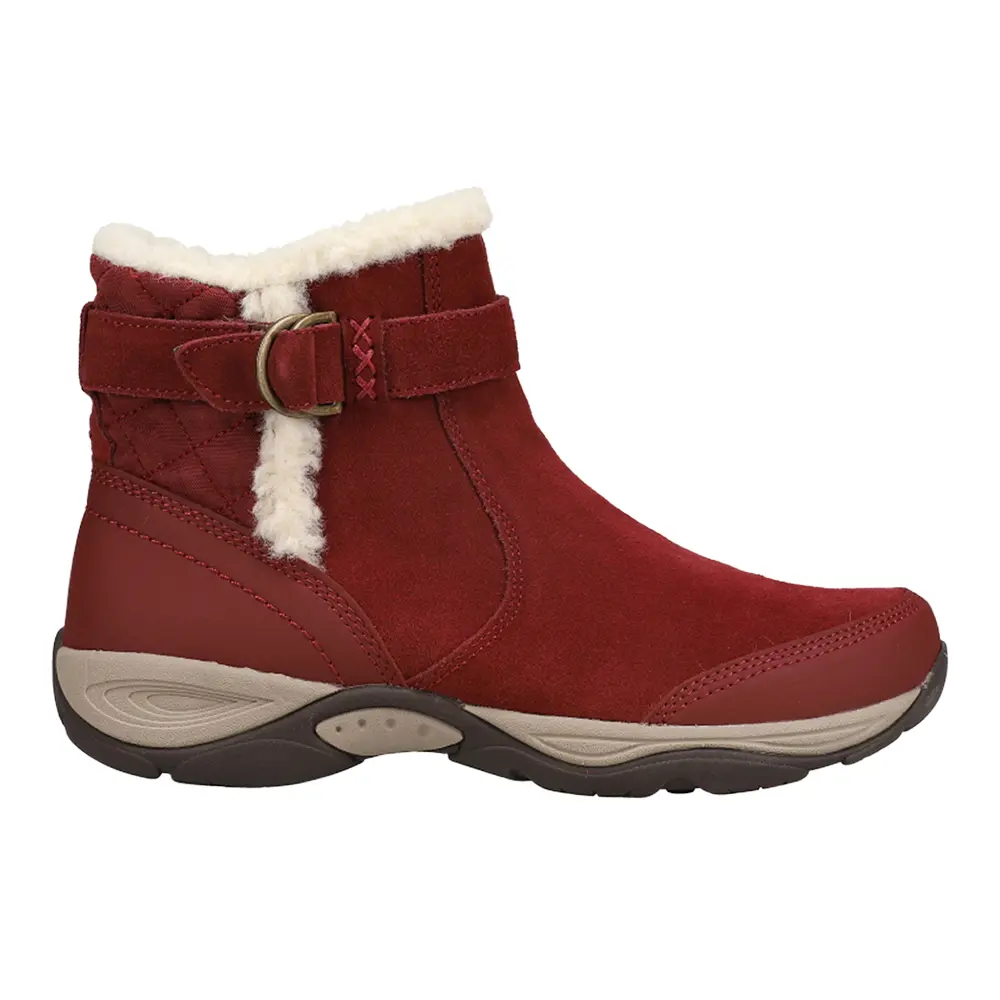 Easy Spirit Womens Elk Pull On Round Toe Casual Boots Ankle Low Heel 1-2" - Red Easy Spirit Womens Elk Pull On Round Toe Casual Boots Ankle Low Heel 1-2" - Red