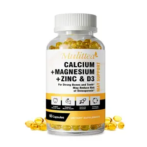 Calcium, Magnesium & Zinc Plus Vitamin D3 Supplement upport Bone & Muscle