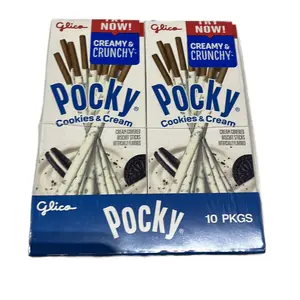 Glico Pocky Cookies & Cream Covered Biscuit Sticks (10 pack) - Delicious Snack for Kids - Cooky