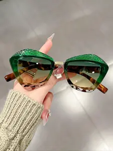 Fashionable Oval Frame Glasses, Trendy Tinted Lens Glasses for Everyday Use, Fashion Accessories for Outdoor Activities, Trendy Casual Sunglasses