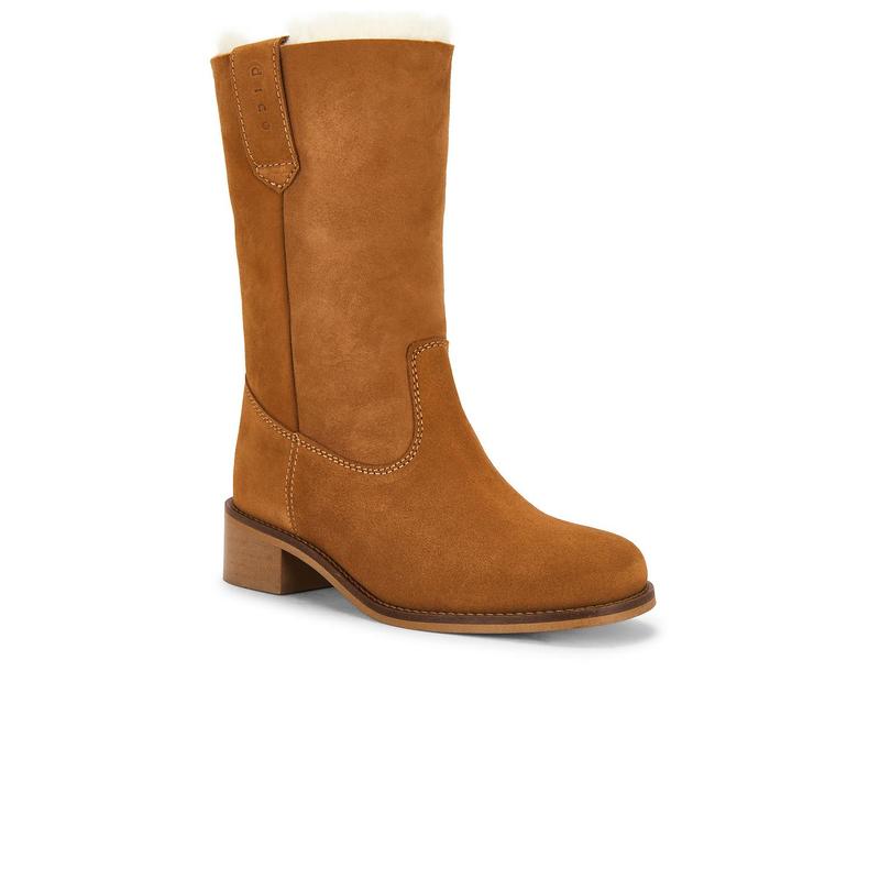 Dico Copenhagen Julia Shearling Gaucho Boot in Cognac