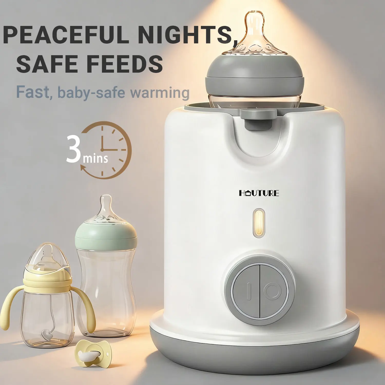 Bottle Warmer | calentador de biberon - 3-Minute Fast Heating, Anti-Dry Burn & Auto Shut-Off | steam sterilizer | Winner of Mom's Helper Parenting Award 2023. baby essentials