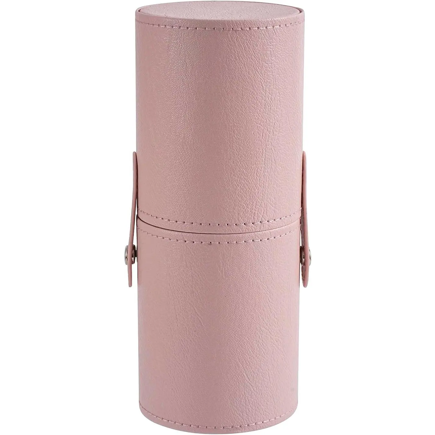 Portable Makeup Brush Holder,  PU Leather Travel Makeup Brush Case Bag Cup, Brush Storage  Bag (01Light Pink)