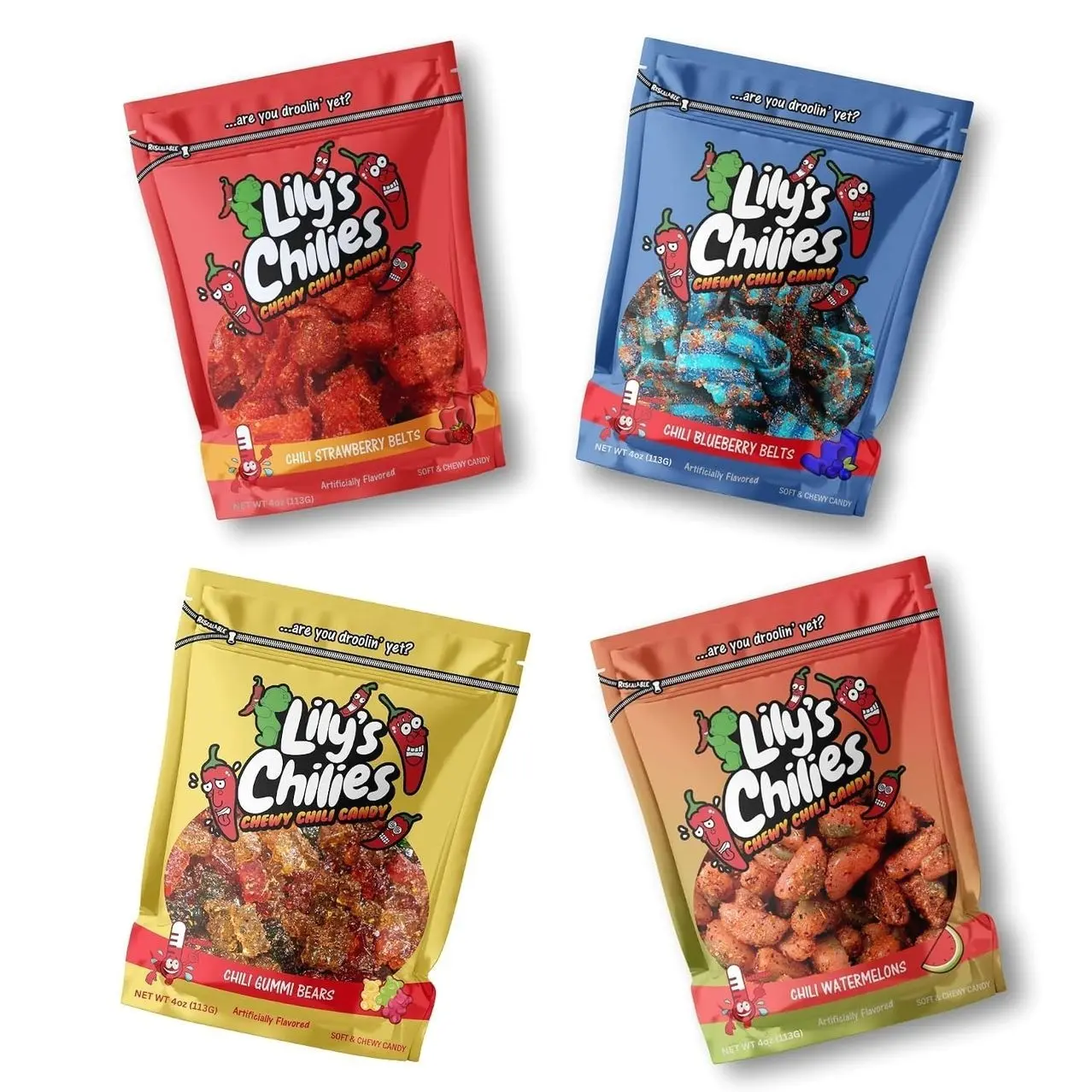 Lilys Chilies, Sour and Chili Chewy Candy (Variety Pack)