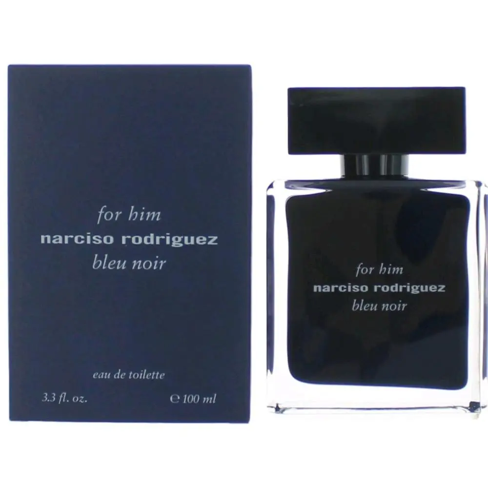 Narciso Rodriguez For Him Bleu Noir Men's Luxury Bottle EDT Spray, 3.3 oz (100ml)