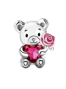 Cute Bear Design Pendant, Fashionable Pendant for Women & Girls, Trendy All-match & Exquisite Charms for Birthday Gift