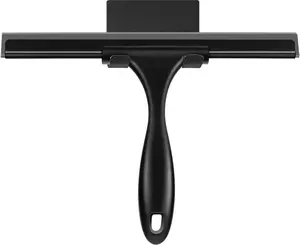 Stainless Steel Shower Squeegee for Glass Doors 10 Inches All-Purpose Window Squeegee for Tile Shower Walls Sink Mirror Bathroom Car Window Cleaning Tool