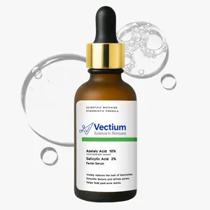Vectium Azelaic Acid 10% + Salicylic Acid 2% Facial Serum for Oily & Blemish-Prone Skin, Daily Post-Breakout Care, Lightweight Serum, 30ml (1 Fl Oz)