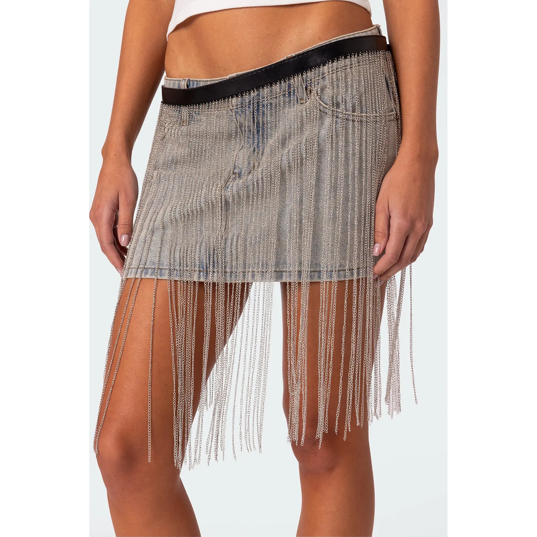 Festival Chain Faux Leather Belt