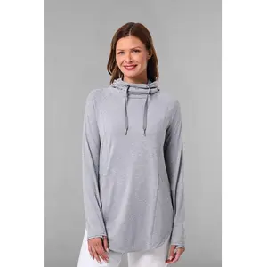 Women's LumaLeo Pullover Hoodie with Thumbholes | Grey Heather