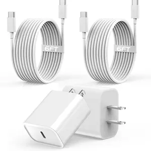 6Ft iPhone 17 16 15 Charger Fast Charging Type C Chargers USB C Charger Block i Phone 16 Chargers with 4 Pack 6FT Cable for iPhone 16/16 Plus/16 Pro/16 Pro Max/iPhone 15/15 Pro Max/Samsung(White)