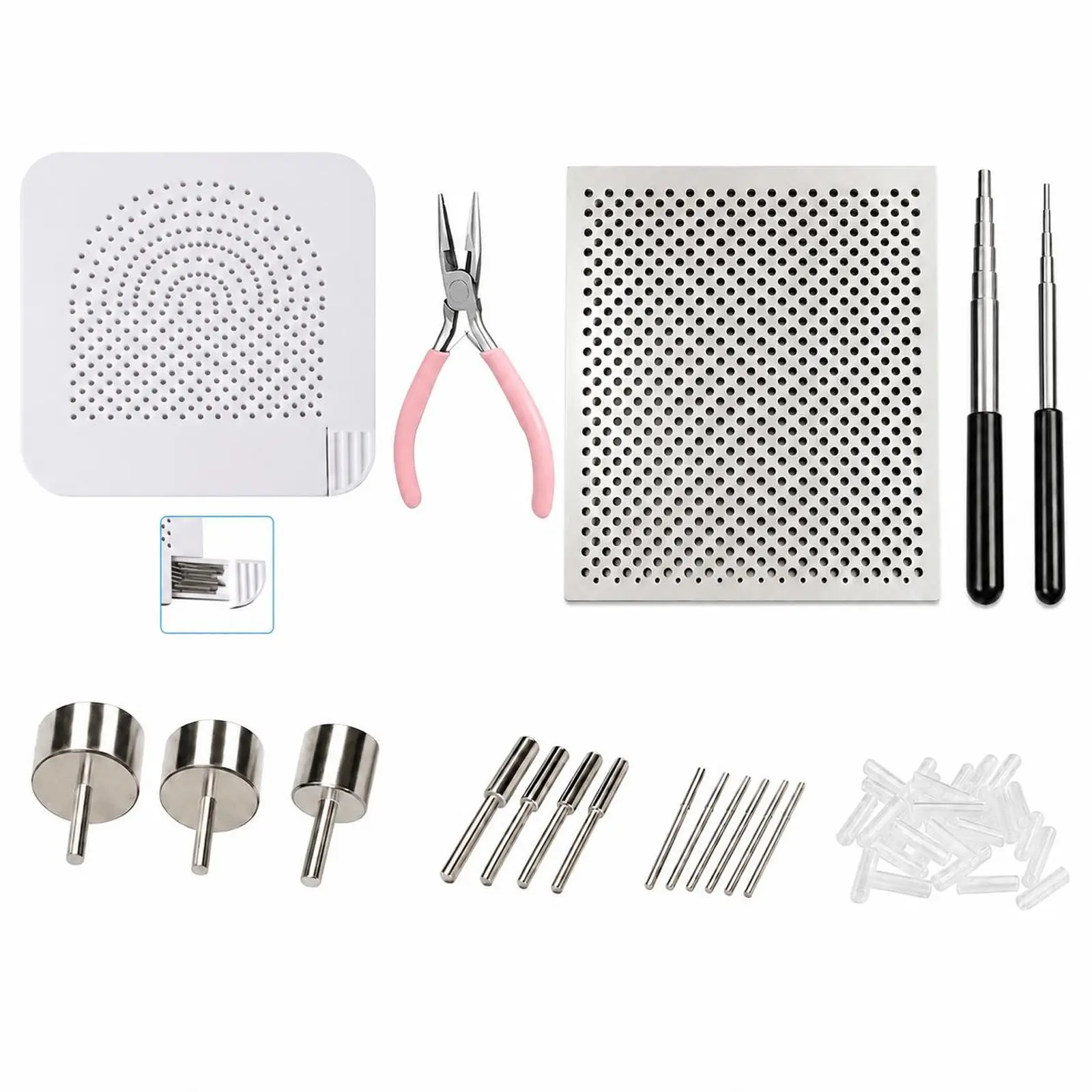 Jewelry Wire Wrapping Tool Kit with Aluminum Wire Jig Board, Peg Jig, Forming Mandrels and Wire Shaping Pliers for Earrings, Rings & Pendants